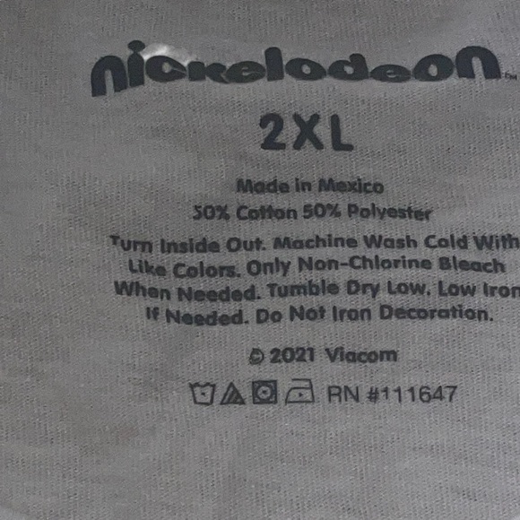 Nickelodeon Graphic T-Shirt Men’s Size 2XL White Nickelodeon Cartoon Characters - Picture 3 of 3